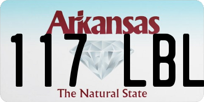 AR license plate 117LBL