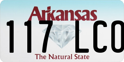 AR license plate 117LCO