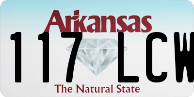 AR license plate 117LCW