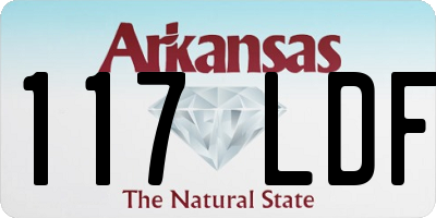 AR license plate 117LDF