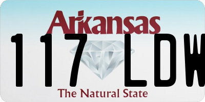 AR license plate 117LDW