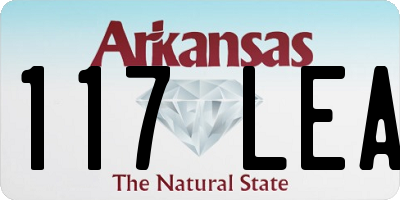 AR license plate 117LEA