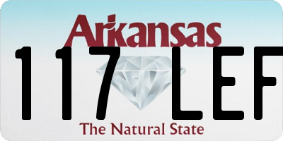 AR license plate 117LEF