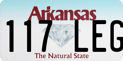 AR license plate 117LEG