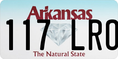 AR license plate 117LRO