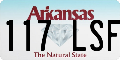 AR license plate 117LSF