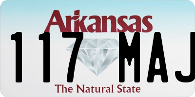 AR license plate 117MAJ