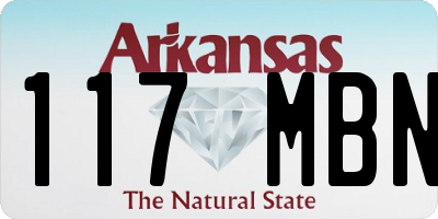 AR license plate 117MBN