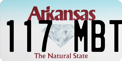 AR license plate 117MBT