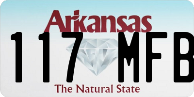 AR license plate 117MFB