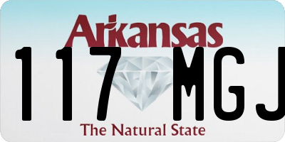 AR license plate 117MGJ