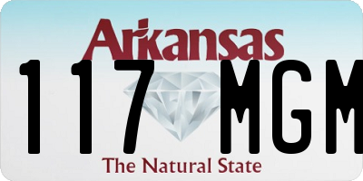 AR license plate 117MGM