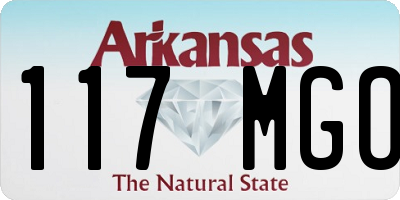 AR license plate 117MGO