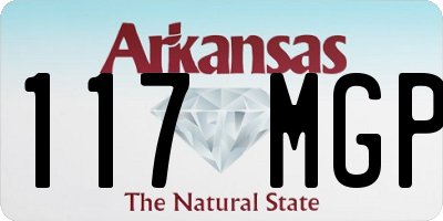 AR license plate 117MGP