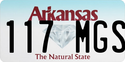 AR license plate 117MGS