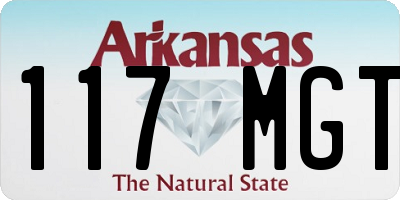 AR license plate 117MGT