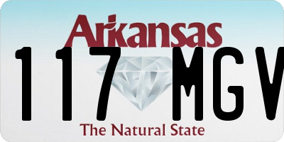 AR license plate 117MGV