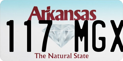 AR license plate 117MGX