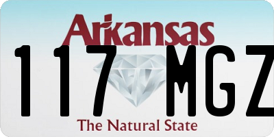 AR license plate 117MGZ