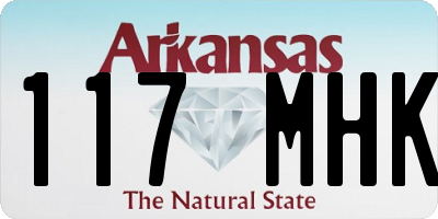 AR license plate 117MHK