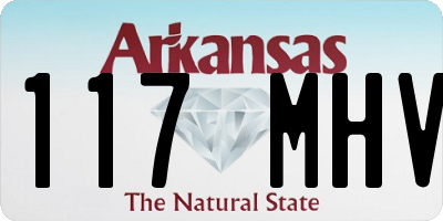 AR license plate 117MHV
