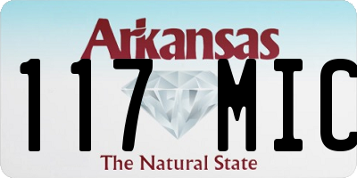 AR license plate 117MIC
