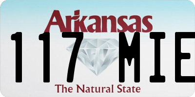 AR license plate 117MIE