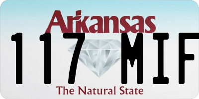 AR license plate 117MIF