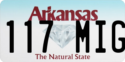 AR license plate 117MIG