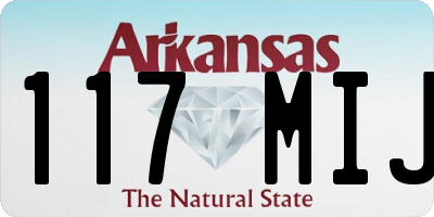 AR license plate 117MIJ