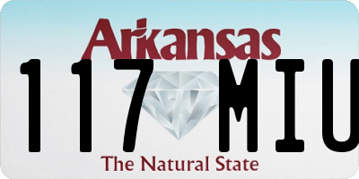 AR license plate 117MIU