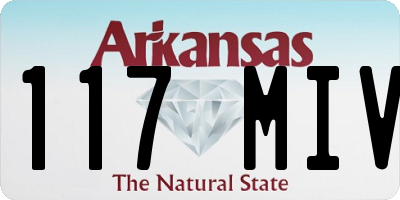 AR license plate 117MIV