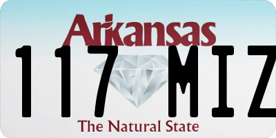 AR license plate 117MIZ