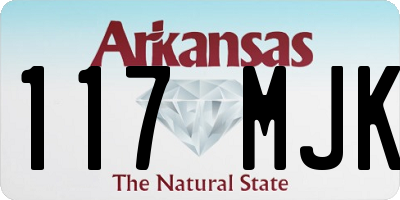 AR license plate 117MJK