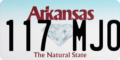 AR license plate 117MJO