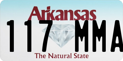 AR license plate 117MMA