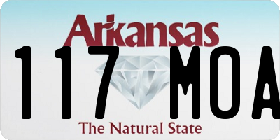AR license plate 117MOA