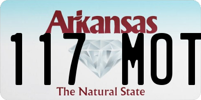 AR license plate 117MOT