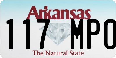AR license plate 117MPO