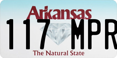 AR license plate 117MPR