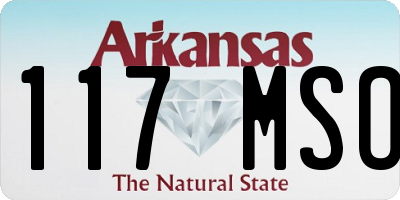 AR license plate 117MSO