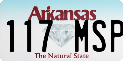 AR license plate 117MSP