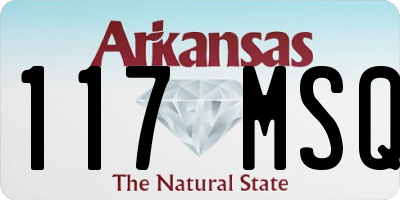 AR license plate 117MSQ