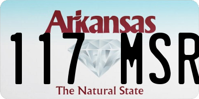 AR license plate 117MSR
