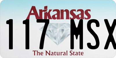 AR license plate 117MSX