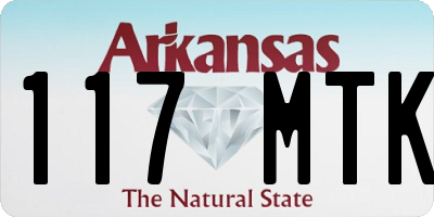 AR license plate 117MTK