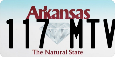 AR license plate 117MTV