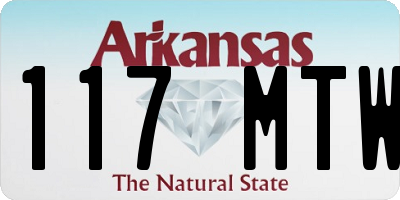 AR license plate 117MTW