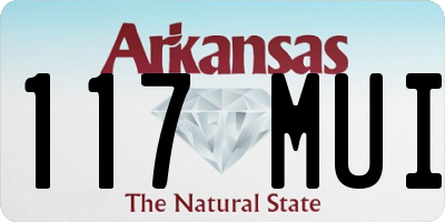 AR license plate 117MUI