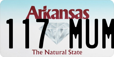 AR license plate 117MUM